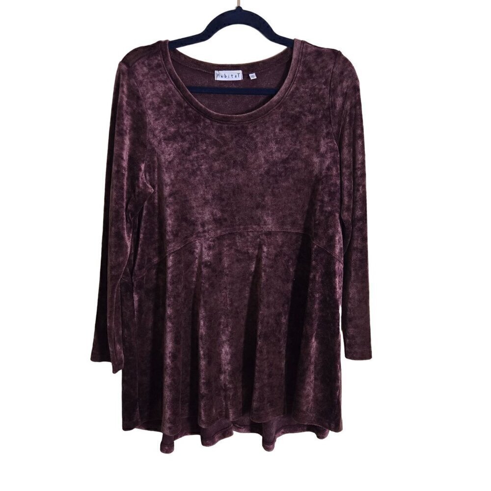 Habitat Brown Velour Oversized Lagonlook Tunic Dress Size M